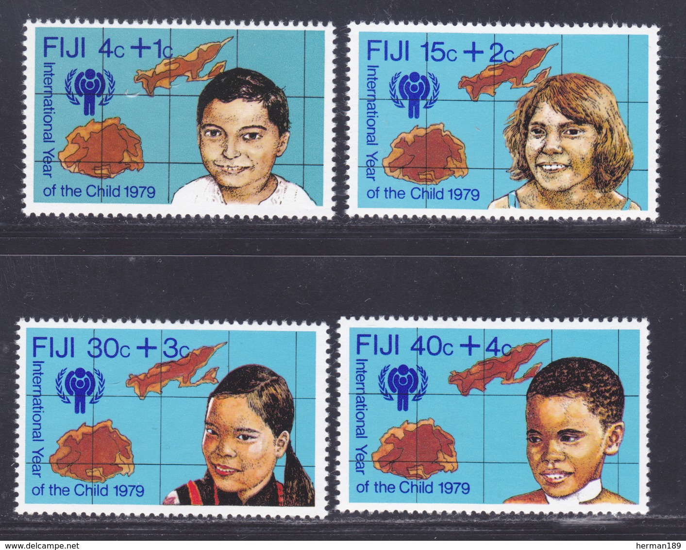 FIDJI N°  401 à 404 ** MNH Neufs Sans Charnière, TB, Année De L'enfant UNICEF 1979 (D9129) - Fiji (1970-...)