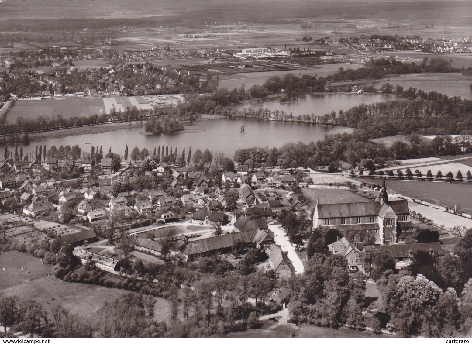 ALLEMAGNE,GERMANY,DEUTSCHLAND,BASSE SAXE,BRAUNSCHWEIG,CARTE PHOTO AERIENNE - Braunschweig