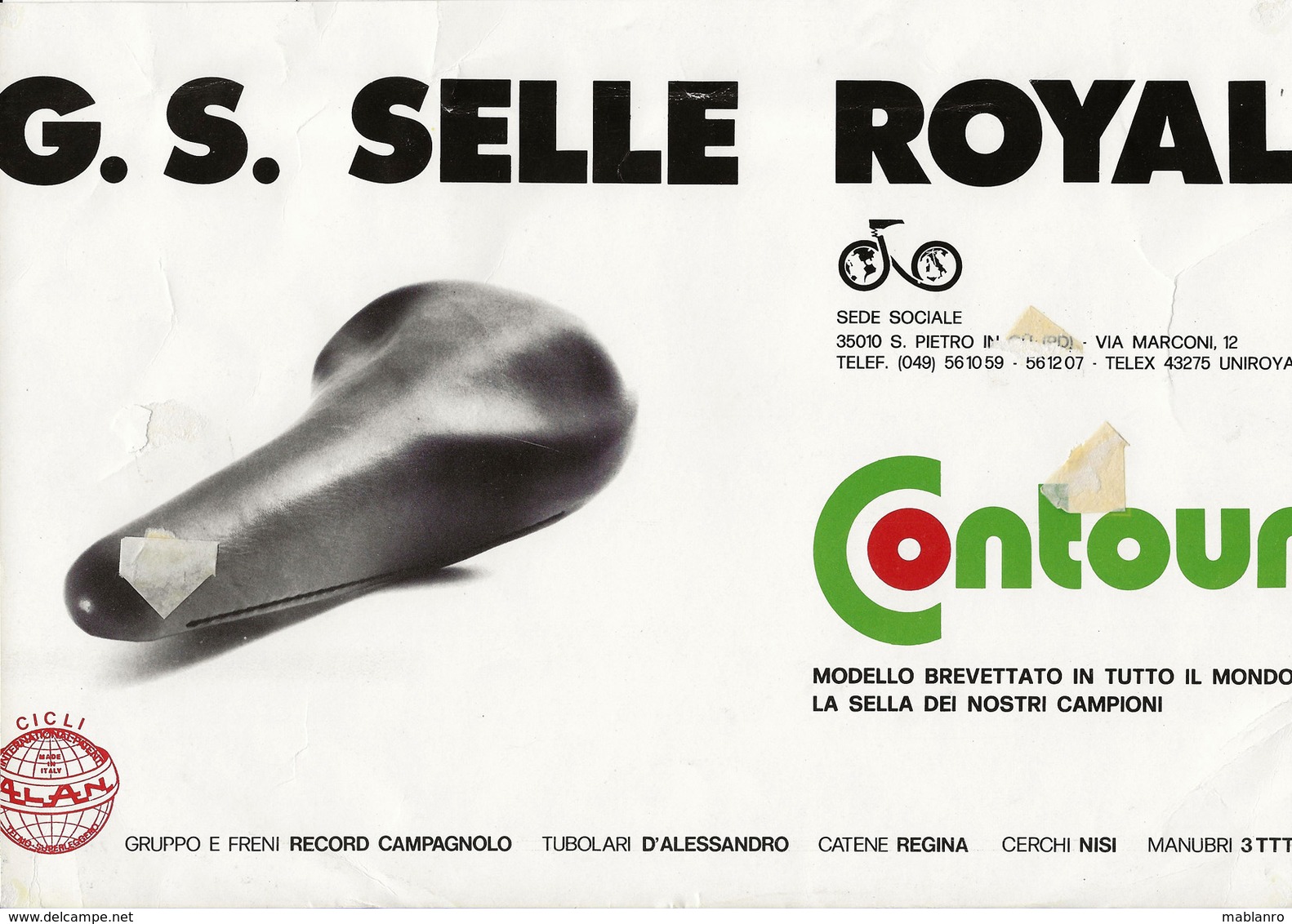 CARTE CYCLISME GROUPE TEAM SELLE ROYAL 1977 ( DECOUPE,, FORMAT 20 X 28, VOIR PHOTO DEL ANNONCE ) - Cyclisme