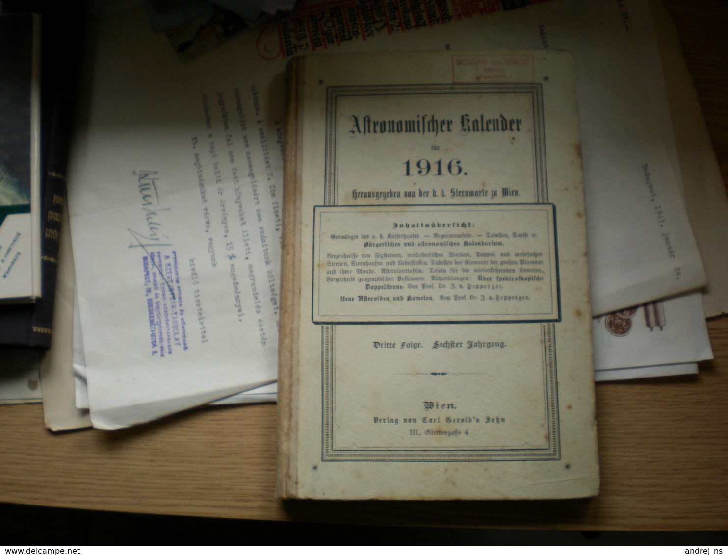 Astronomischer Kalendar 1916 Wien 145 Pages - Groot Formaat: 1901-20