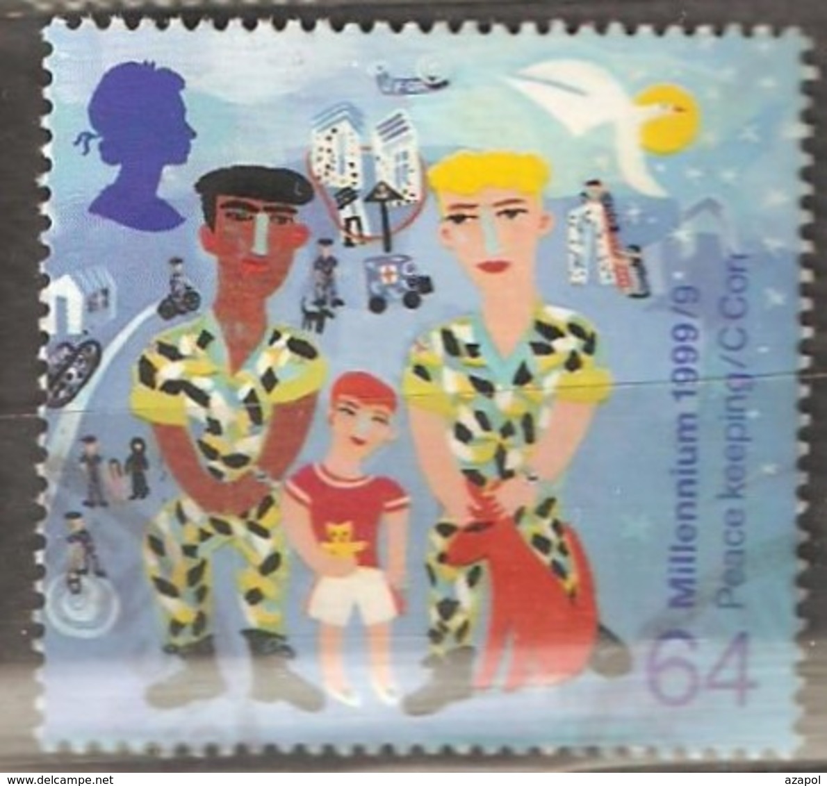 Great Britain: 1 Used Stamp From A Set, Millenium Events - Peace Keeping, 1999, Mi#1830 - Used Stamps