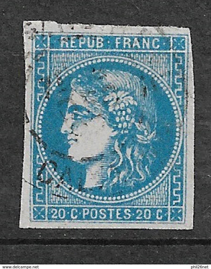 France N° 45B    Oblitéré B/TB Cachet  à Date     ...  - 1870 Emission De Bordeaux