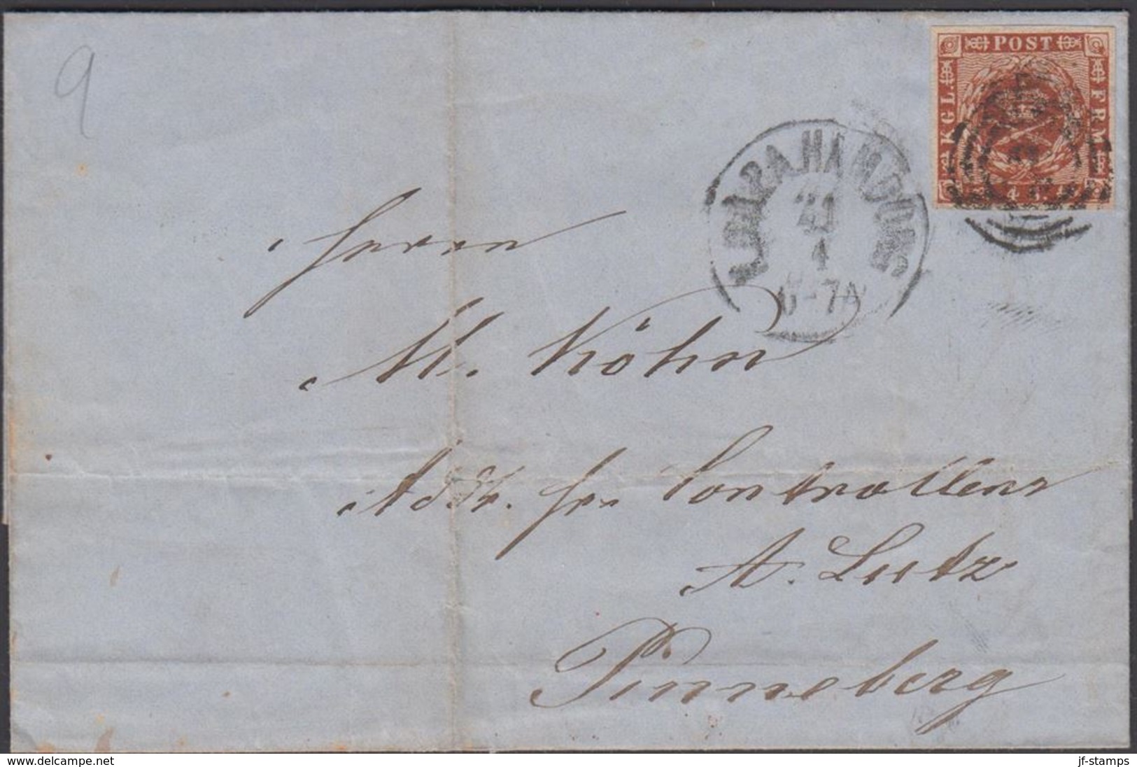 1863. 2 + KDOPA HAMBURG To Pinneberg.  4 S KGL POST FRIM.  () - JF321182 - Lettres & Documents