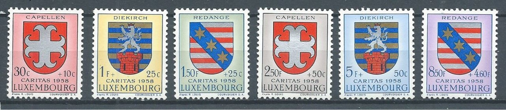 Luxembourg YT N°553/558 Blasons Neuf ** - Ungebraucht