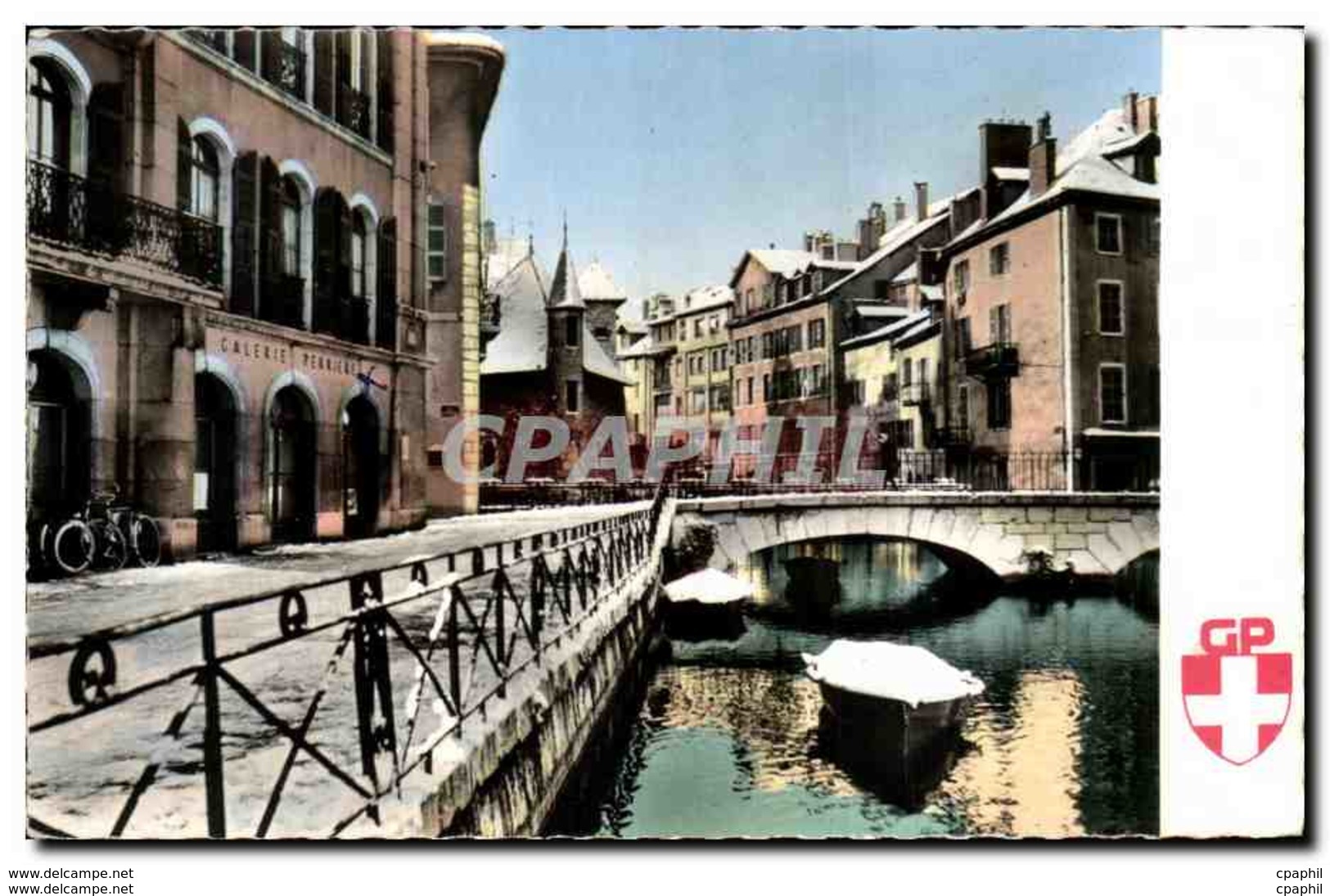 CPSM Annecy La Galerie Perriere Le Palais De I&#39Isle Et Le Canal Du Thiou - Annecy