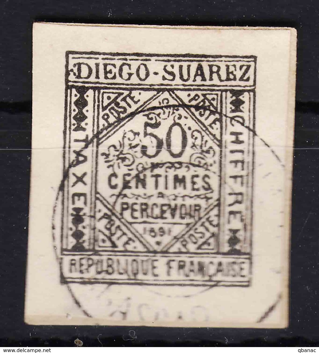 Diego-Suarez 1891 Timbre Taxe Yvert#2 Used - Usados