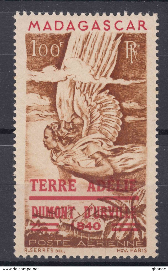 Madagascar 1949 Terre Adelie Expedition Antartique PA Yvert#1 Mint Hinged - ...-1955 Voorfilatelie