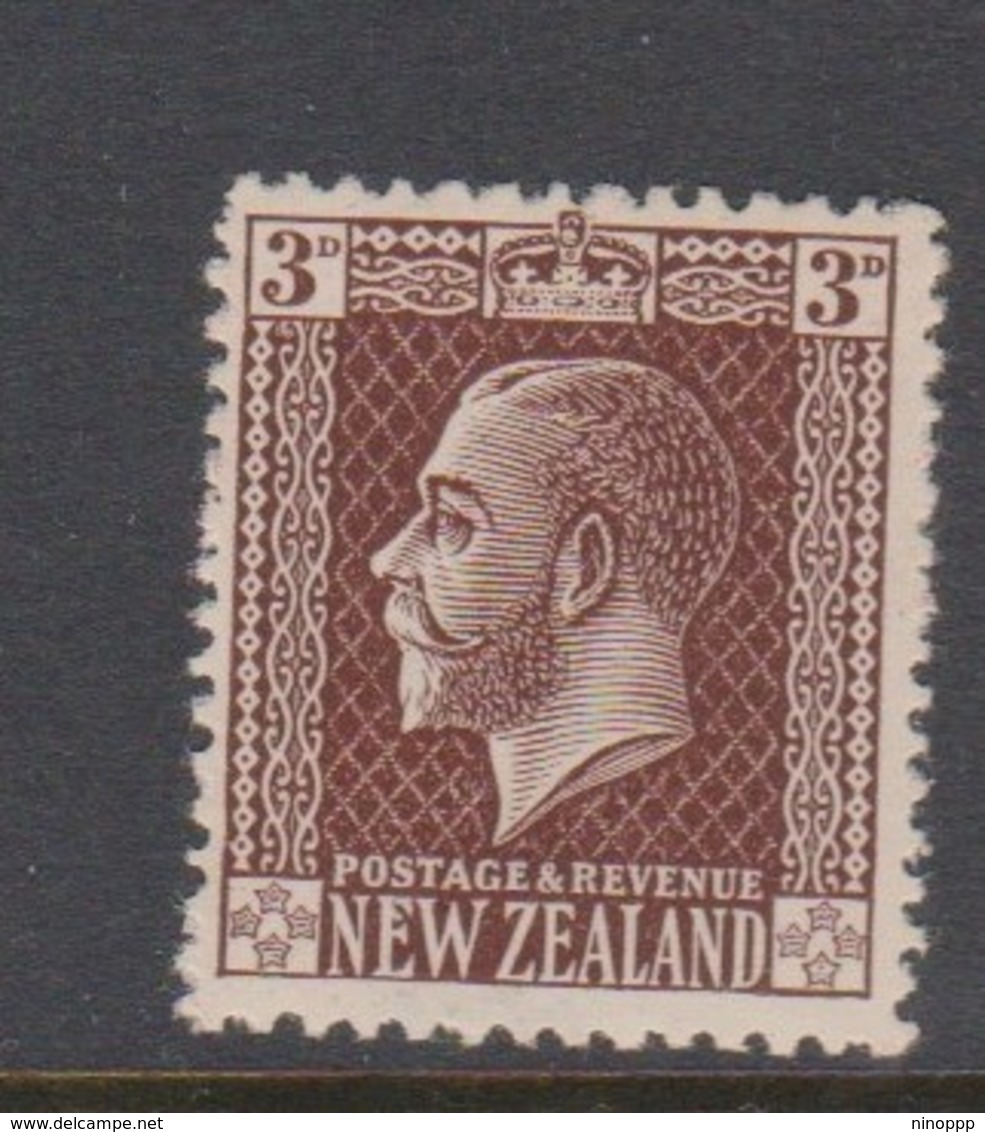 New Zealand SG 420 1915 King Edvard VII,Three Pence Chocolate,perf 14 X 14.5,mint Hinged - Neufs