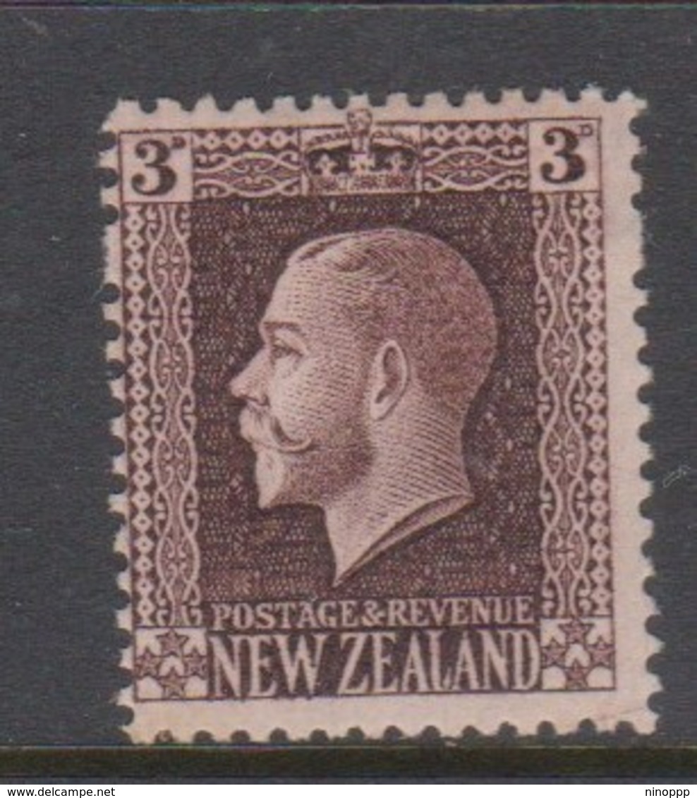 New Zealand SG 440 1919 King Edvard VII,Three Pence Chocolate,perf 14 X 15,mint Hinged - Unused Stamps