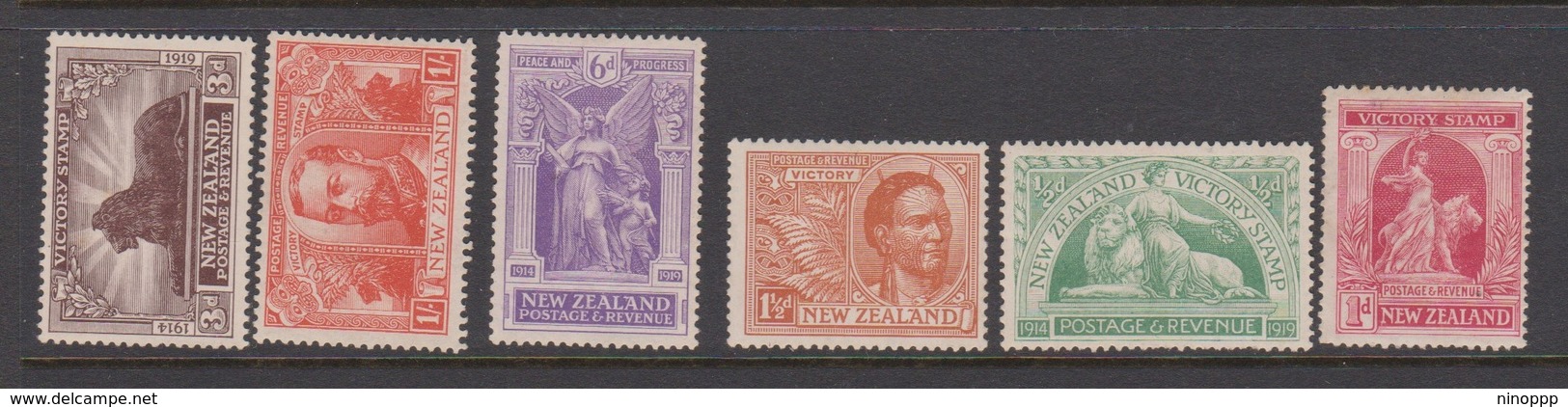 New Zealand SG 453-58 1920 Victory,mint Hinged 3d - Neufs