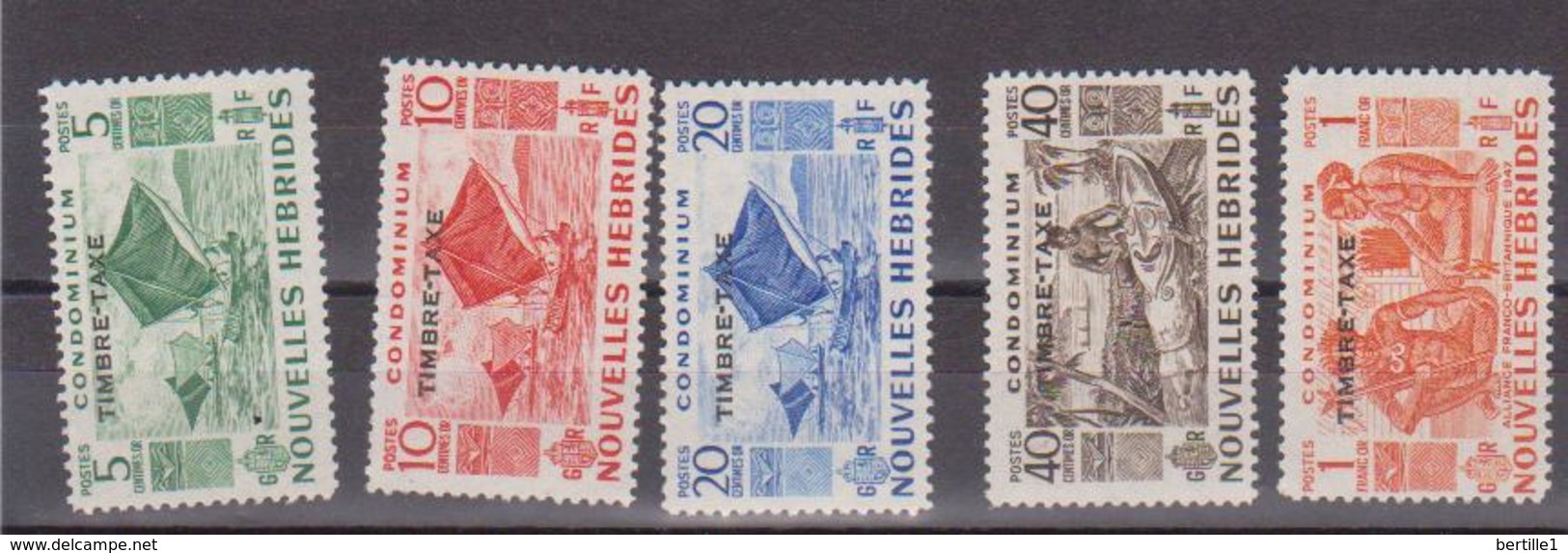 NOUVELLES HEBRIDES             N° YVERT  :  TAXE 36/40         NEUF SANS CHARNIERES  ( Nsch 02/25 ) - Postage Due