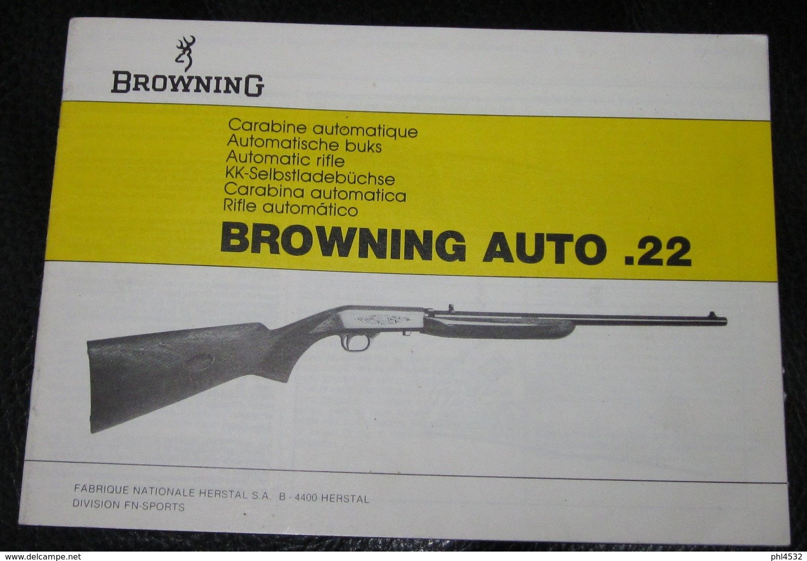 Manuel Carabine Browning Auto .22 FN Herstal - Altri & Non Classificati