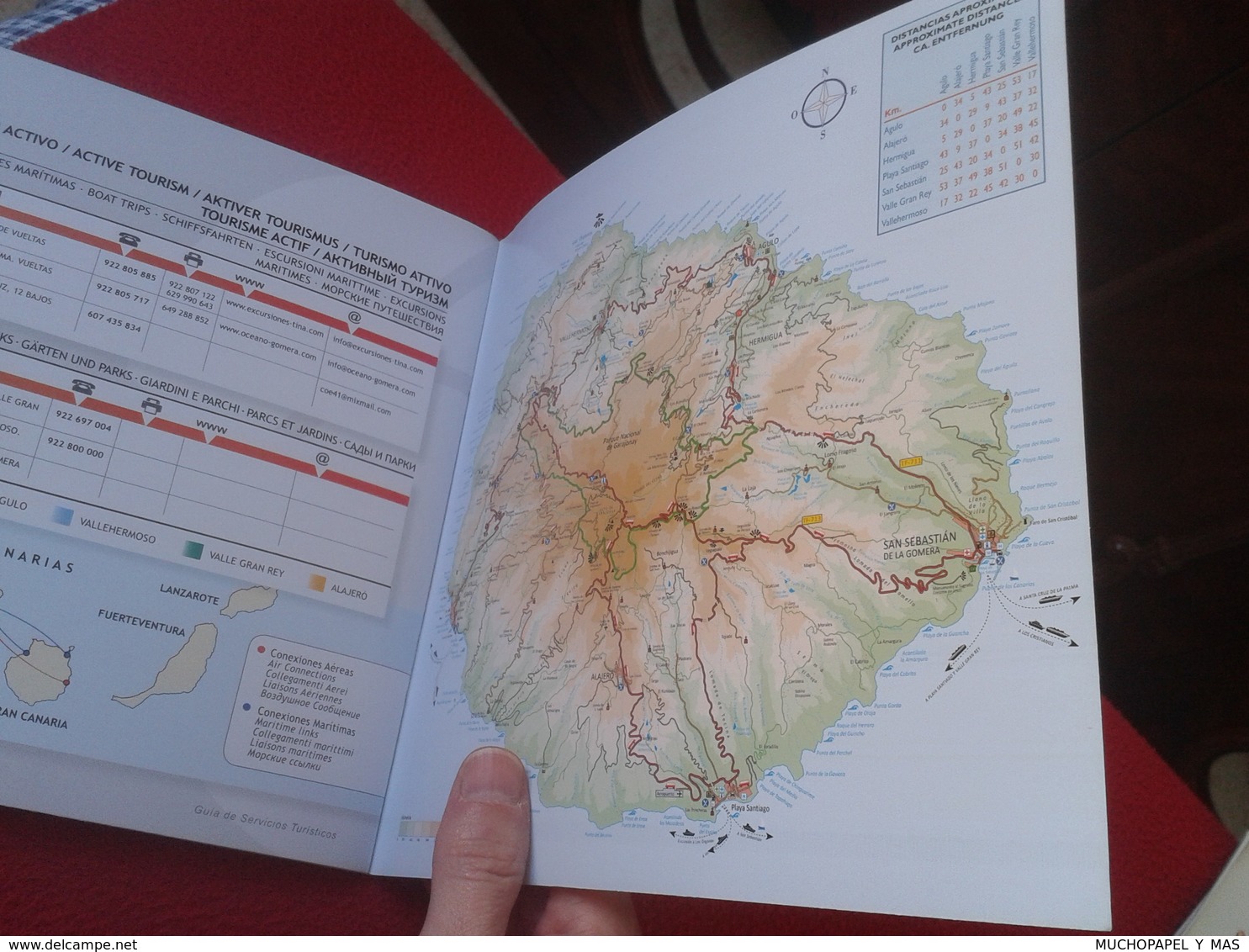 LIBRO GUÍA DE VIAJES TURISMO O SIMILAR LA GOMERA ISLAS CANARIAS SPAIN GUÍA SERVICIOS TURÍSTICOS CANARY ISLANDS TOURISM..