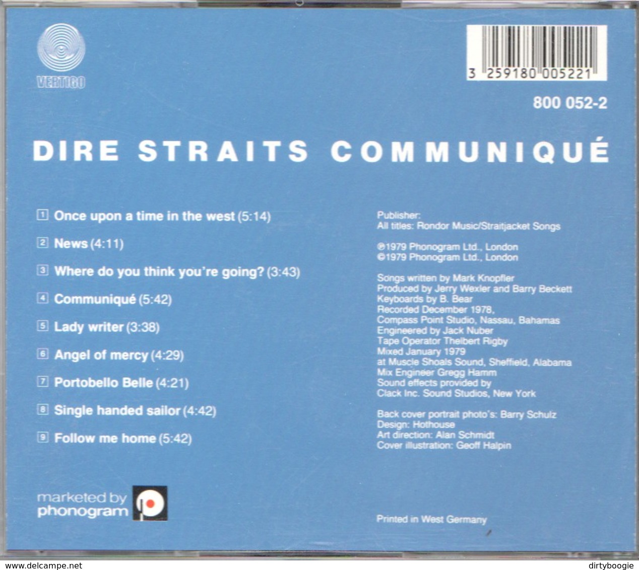 DIRE STRAITS - Communiqué - CD - Rock