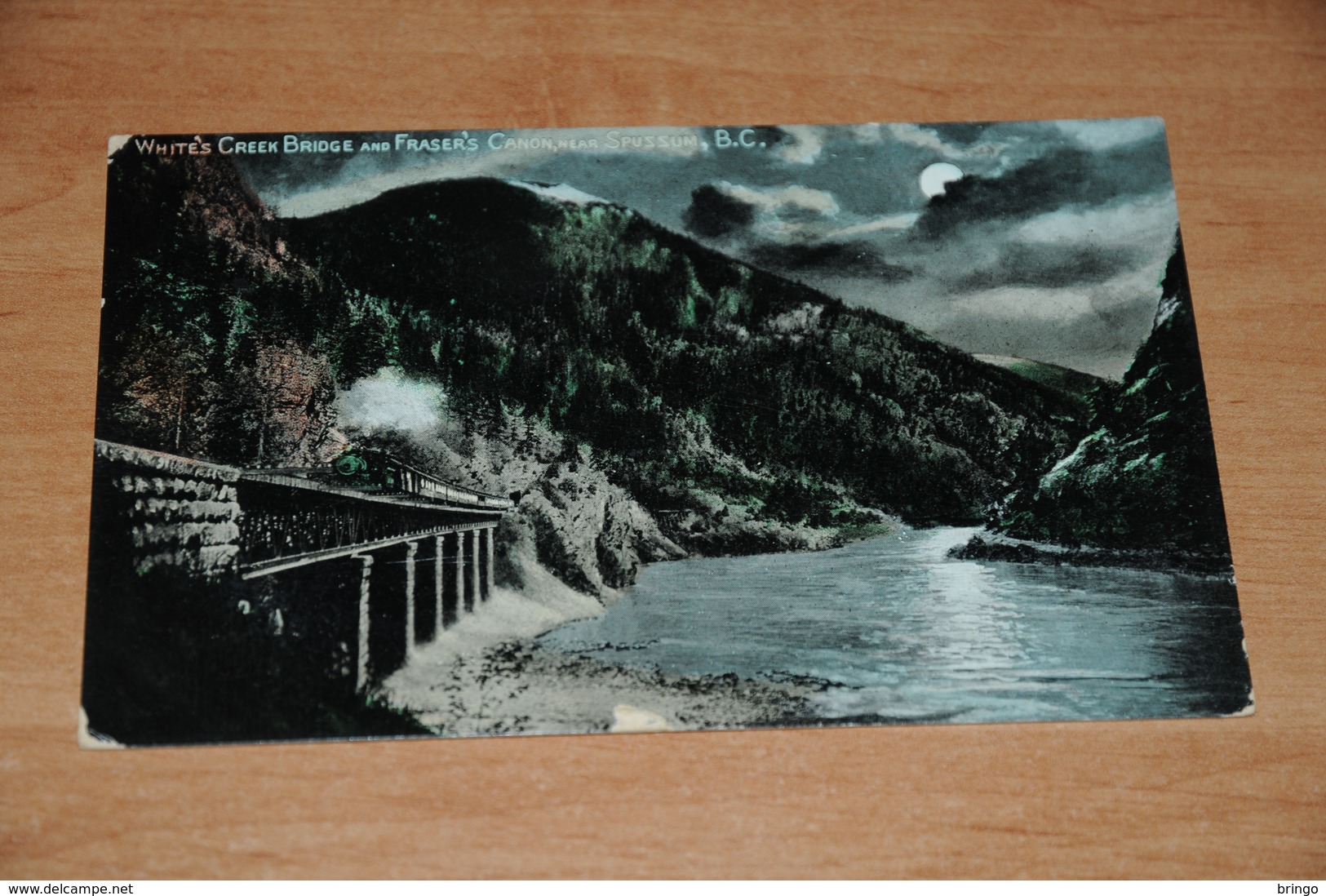 2876-           CANADA, B.C., WHITE'S CREEK BRIDGE AND FRASER'S CANON, NEAR SPUSSUM / TRAIN - Nanaimo