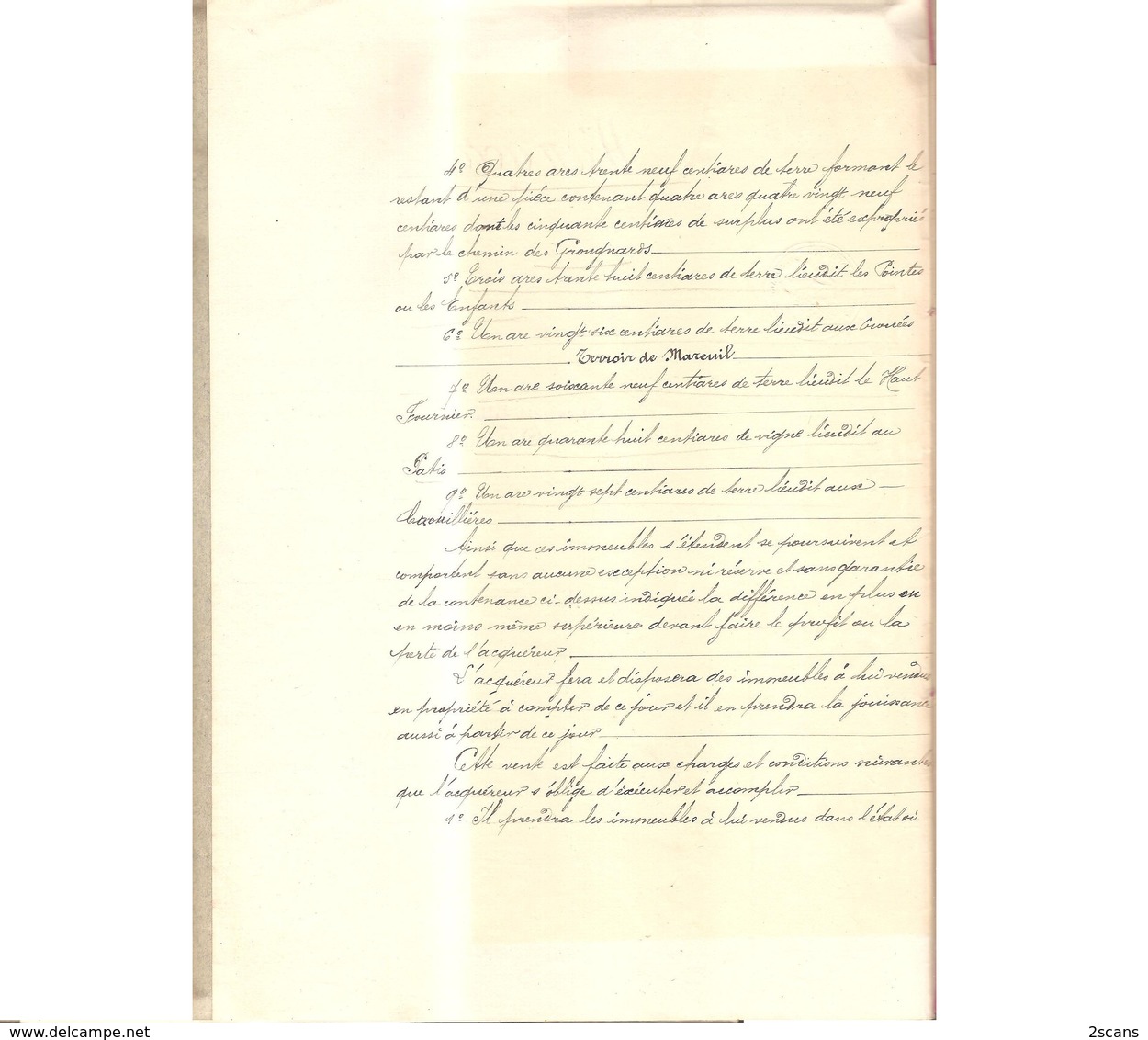 Dépt 77 - Vente Par Mme Vve LAUNAY (née GERMAIN) à M. Henri BOURETTE - (24 Juin 1895) - Villenoy, Mareuil-lès-Meaux - Villenoy