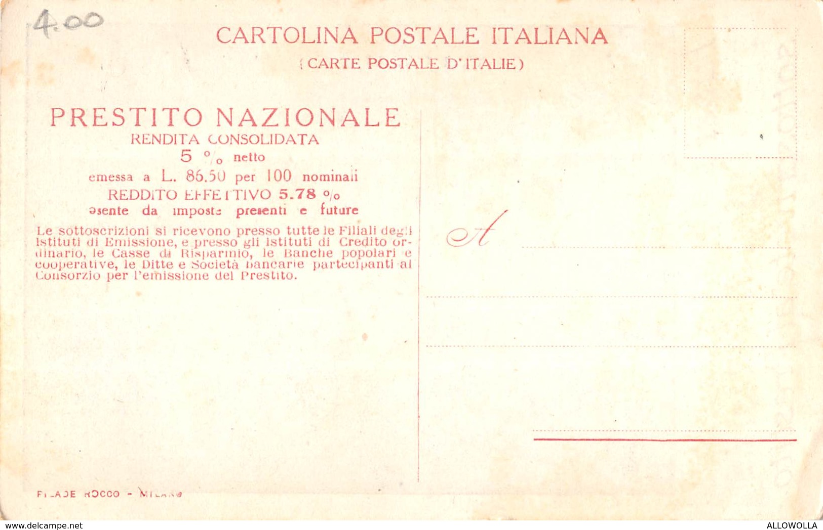 6713" FUORI I BARBARI!-PER LA VITTORIA SOTTOSCRIVETE AL PRESTITO " -CART.POSTALE NON SPED. - Guerra 1914-18