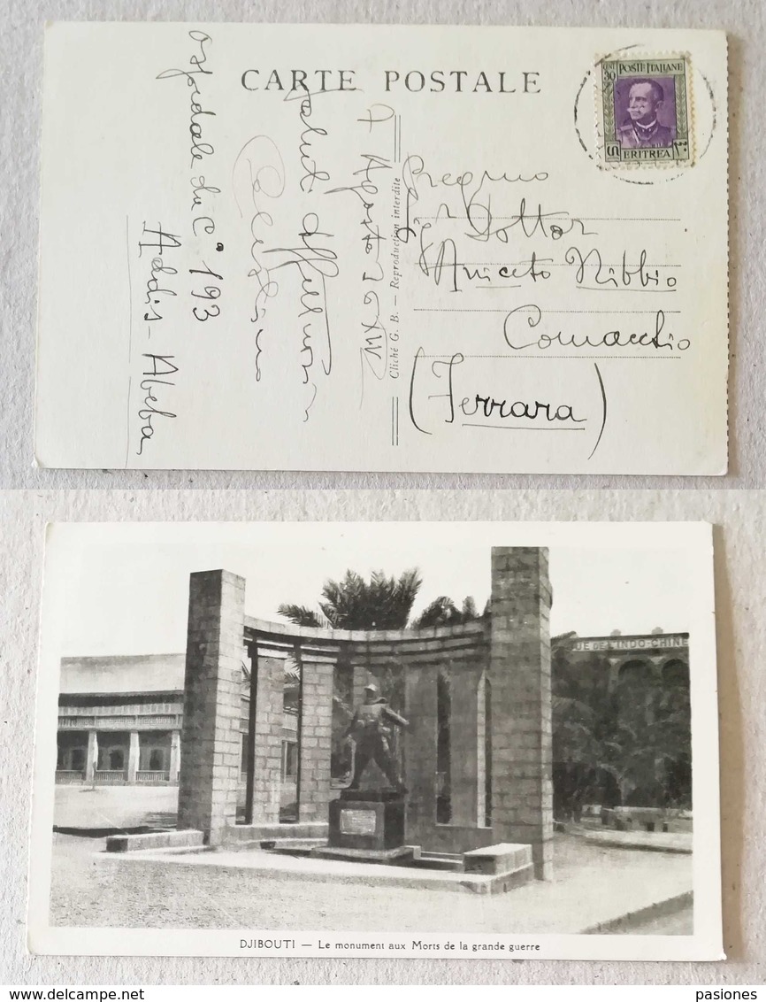 Cartolina Postale Da Ospedale Da Campo 193 Addis Abeba Per Comacchio - 07/08/1936 - Eritrea