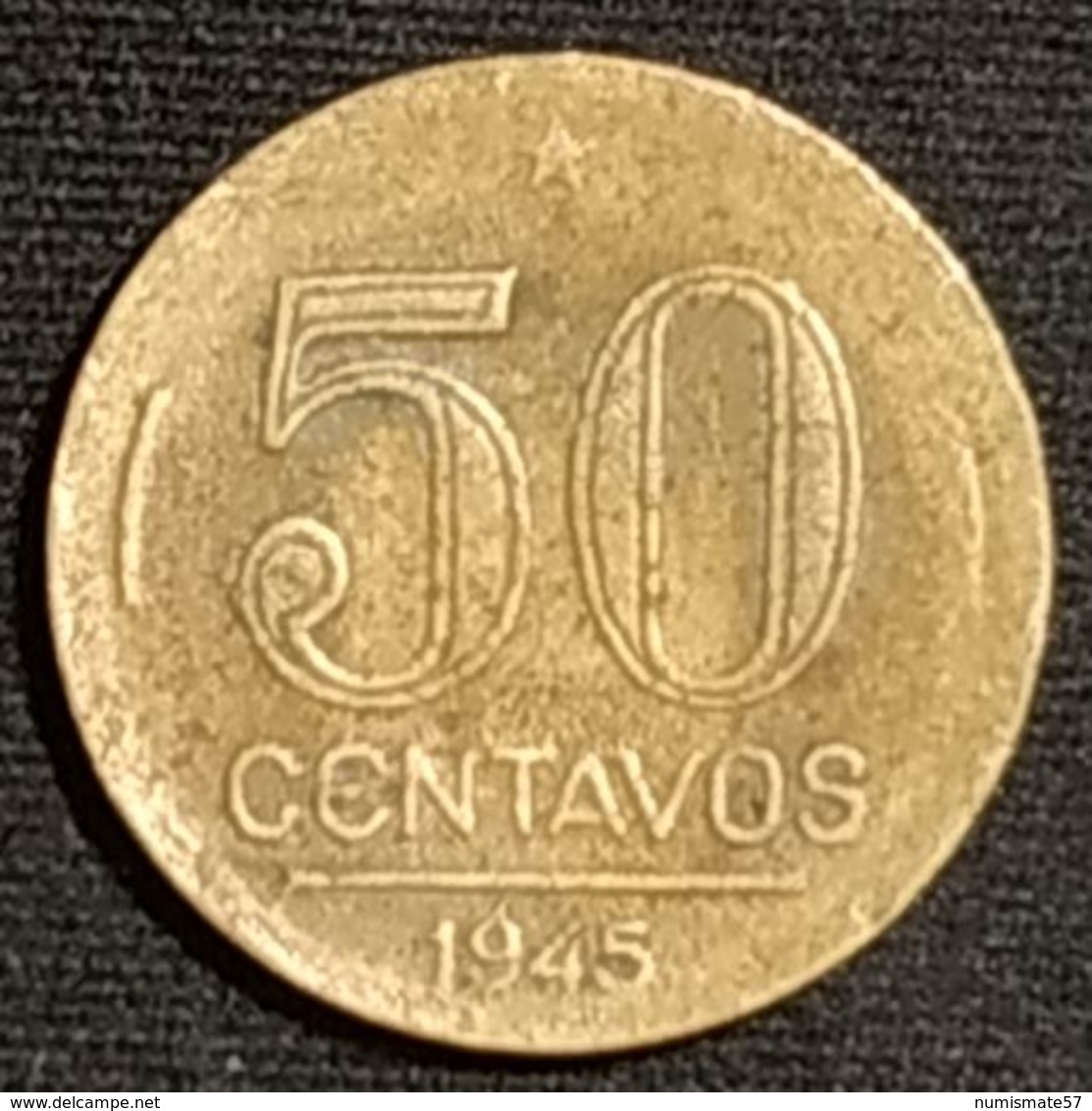 BRESIL - 50 CENTAVOS 1945 - Vargas - KM 557a - Brasil - Brazil - Brésil