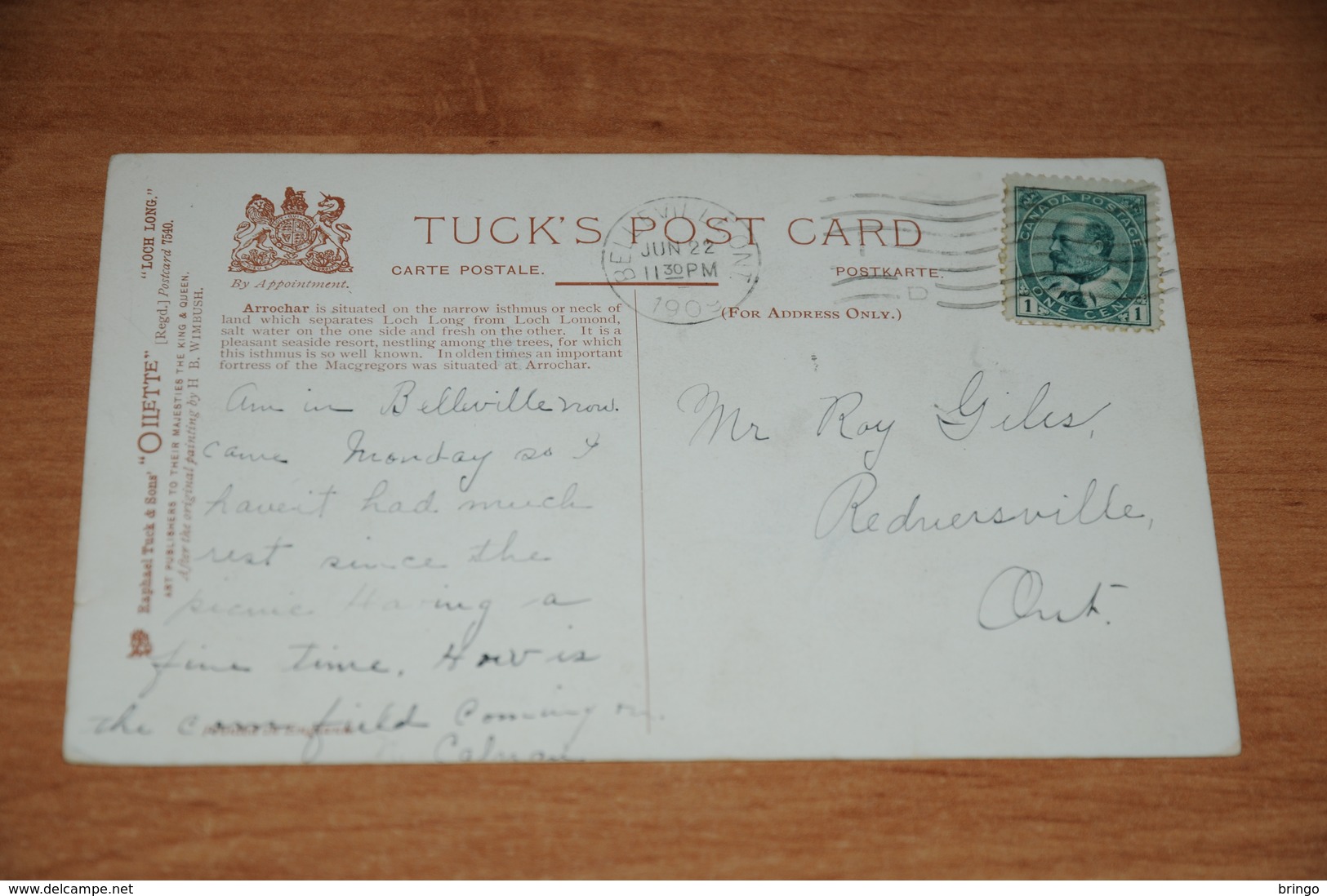 2895-           TUCKS OILETTE - HENRY WIMBUSH 7540 - LOCH LONG - 1909 - Wimbush