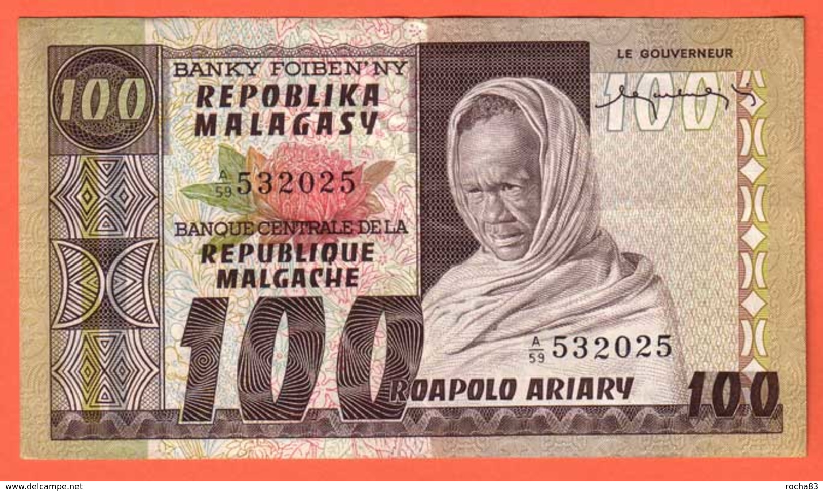 MADAGASCAR - 100 Francs / 20 Ariary  De 1974 - Pick 63 - Madagascar