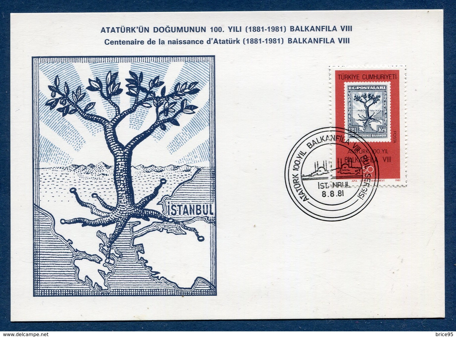 Turquie - Carte Maximun - Istanbul - Balkanfila - 1981 - Cartoline Maximum