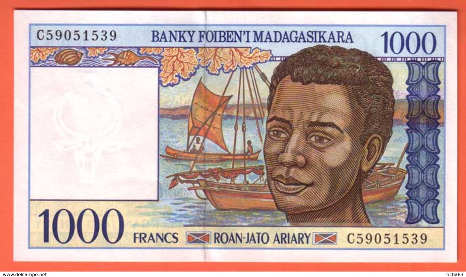 MADAGASCAR - 1.000 Francs / 100 Ariary  De 1994 - Pick 76 - Madagascar