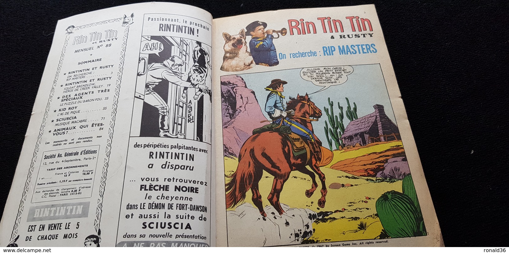 Livre BD RIN TIN TIN & RUSTY N° GEANT Rip Masters Kid ROY L'AS DE PIQUE DES AGENTS TRES SPECIAUX Le Puzzle Du Baron Fou - Rintintin