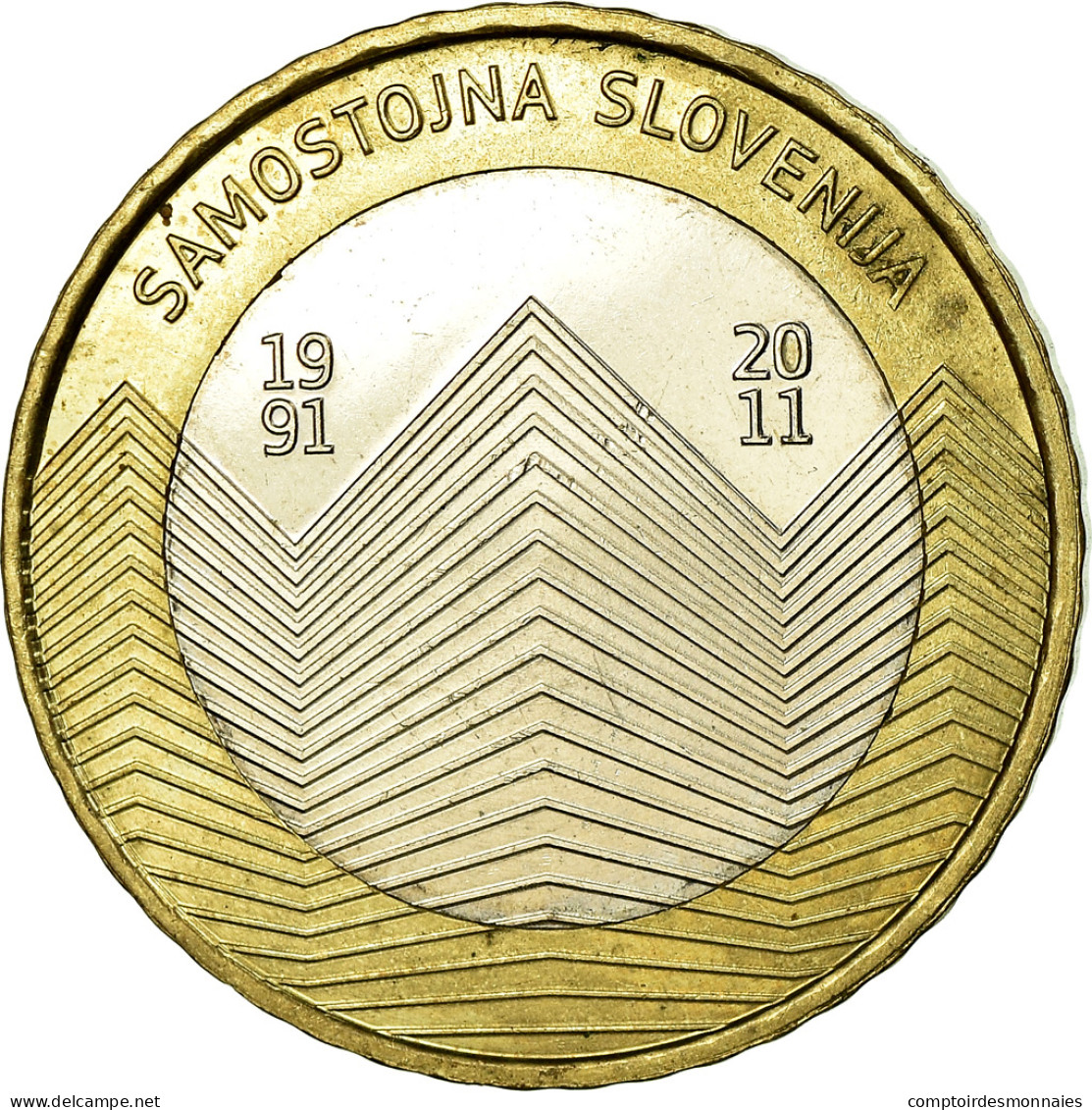 Monnaie, Slovénie, 3 Euro, 2011, TTB, Bi-Metallic, KM:101 - Slovénie