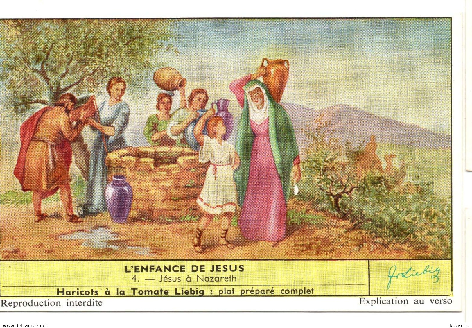 S1667- CHROMO LIEBIG - 1957 - " L'ENFANCE DE JESUS " : 4. A NAZARETH - Liebig