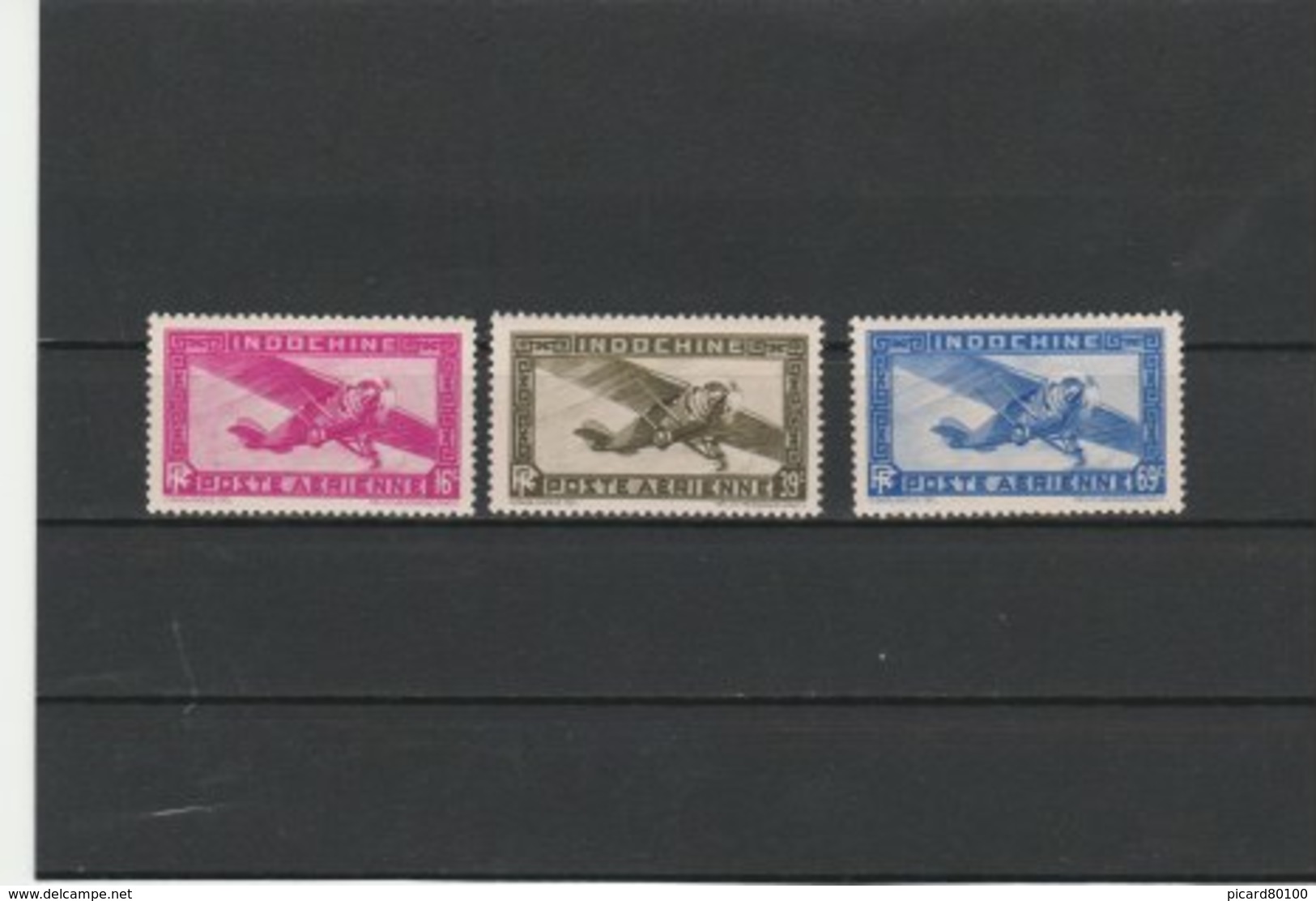 INDOCHINE **LUXE TIMBRES N° P.A. 17/19 - Poste Aérienne