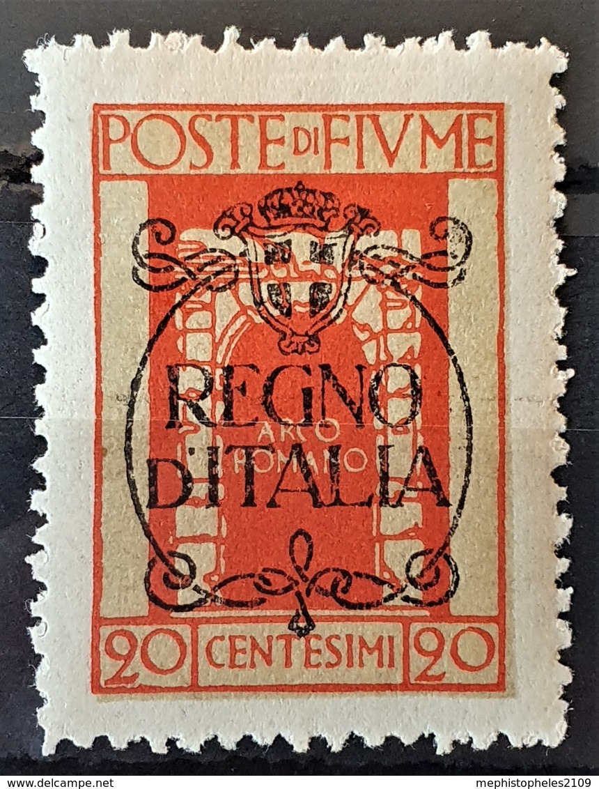 FIUME 1924 - MLH - Sc# 187 - 20c - "Regno D'Italia" - Fiume