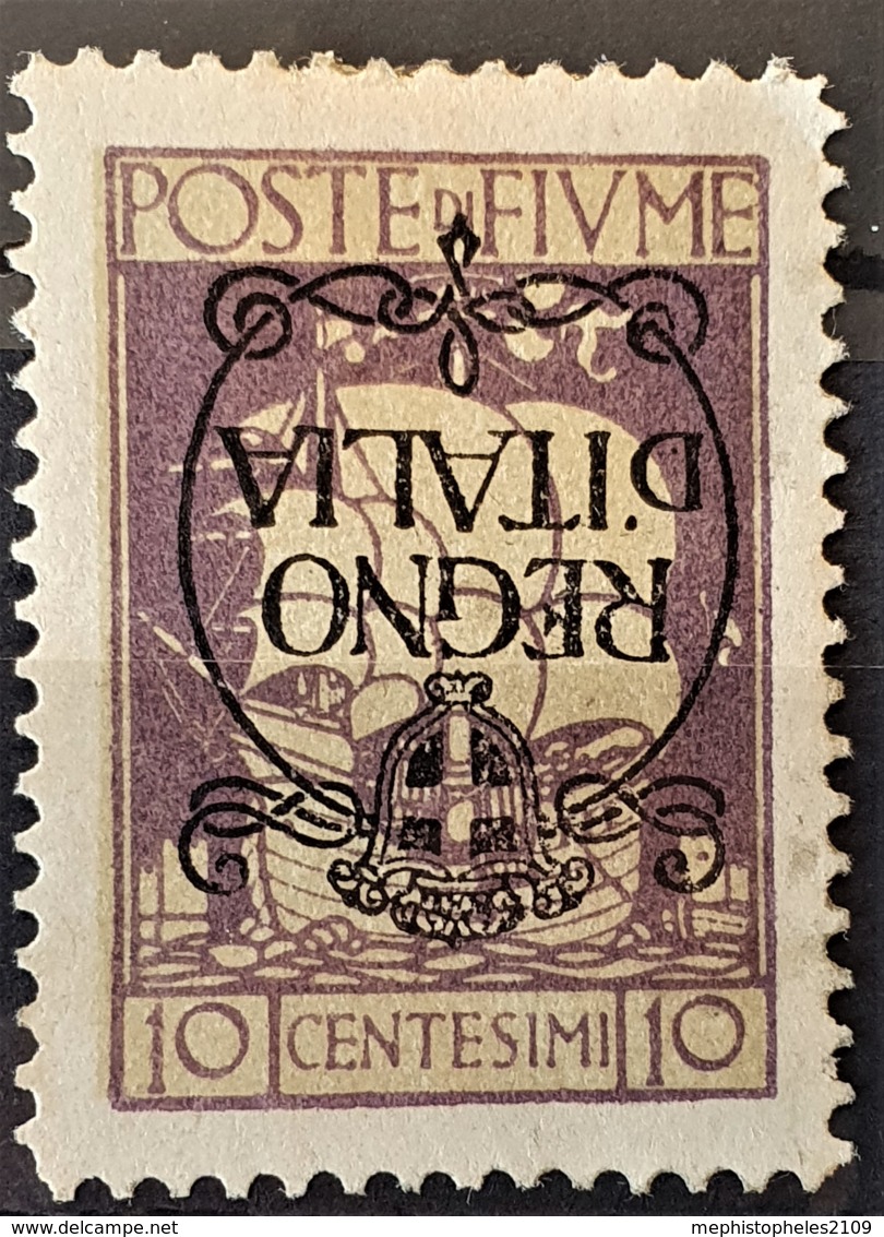 FIUME 1924 - MLH - Sc# 185a - 10c - "Regno D'Italia" - Fiume
