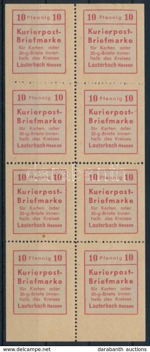 **, * Németország 1945 Lauterbach Helyi Kiadás Mi 1 Kisív, 4 érték Postatiszta (** Mi EUR 240.-) - Sonstige & Ohne Zuordnung