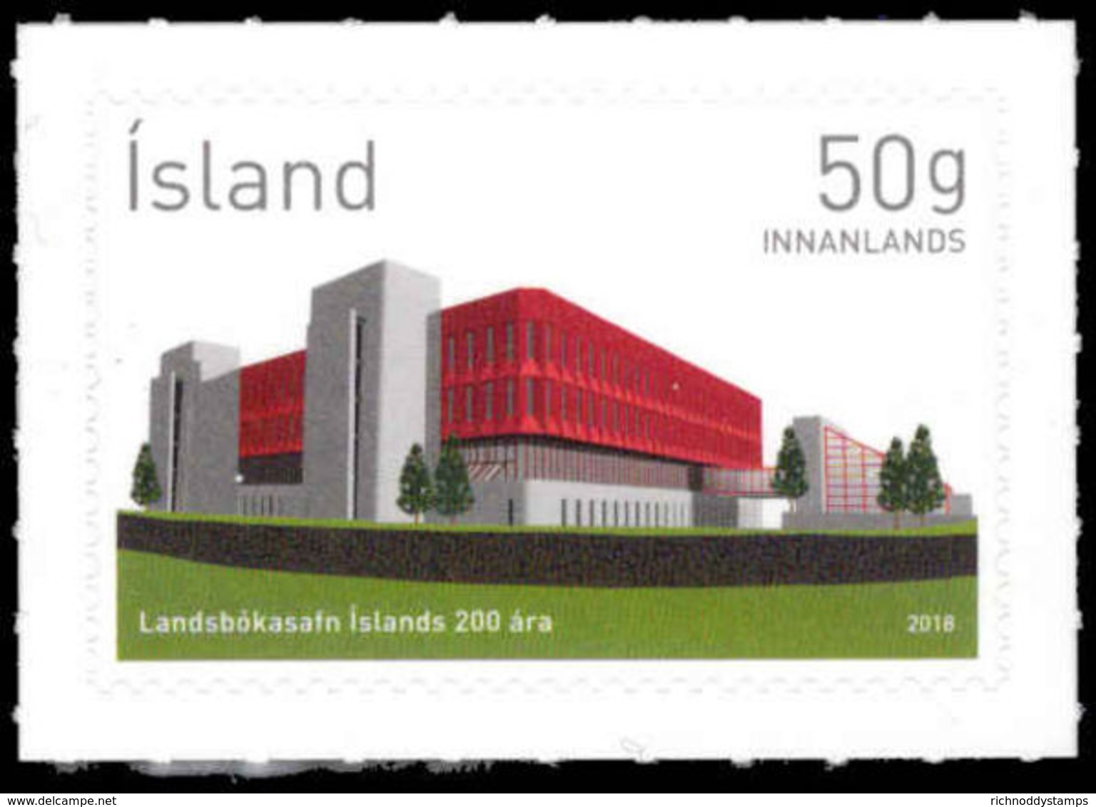 Iceland 2018 200 Years National And University Library Of Iceland Unmounted Mint. - Neufs