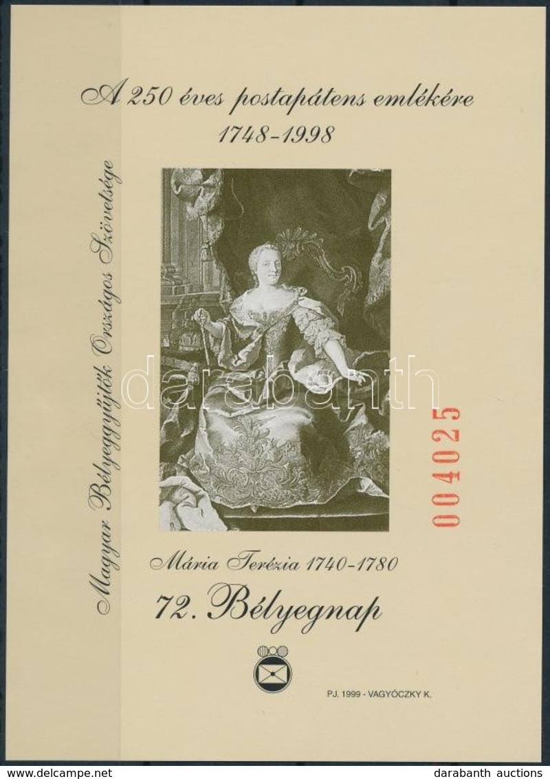 ** 1999/24 Mária Terézia Emlékív Hátoldalán "AZ ELNÖKSÉG AJÁNDÉKA A MABÉOSZ-TAGOKNAK 1999" Felirattal - Sonstige & Ohne Zuordnung