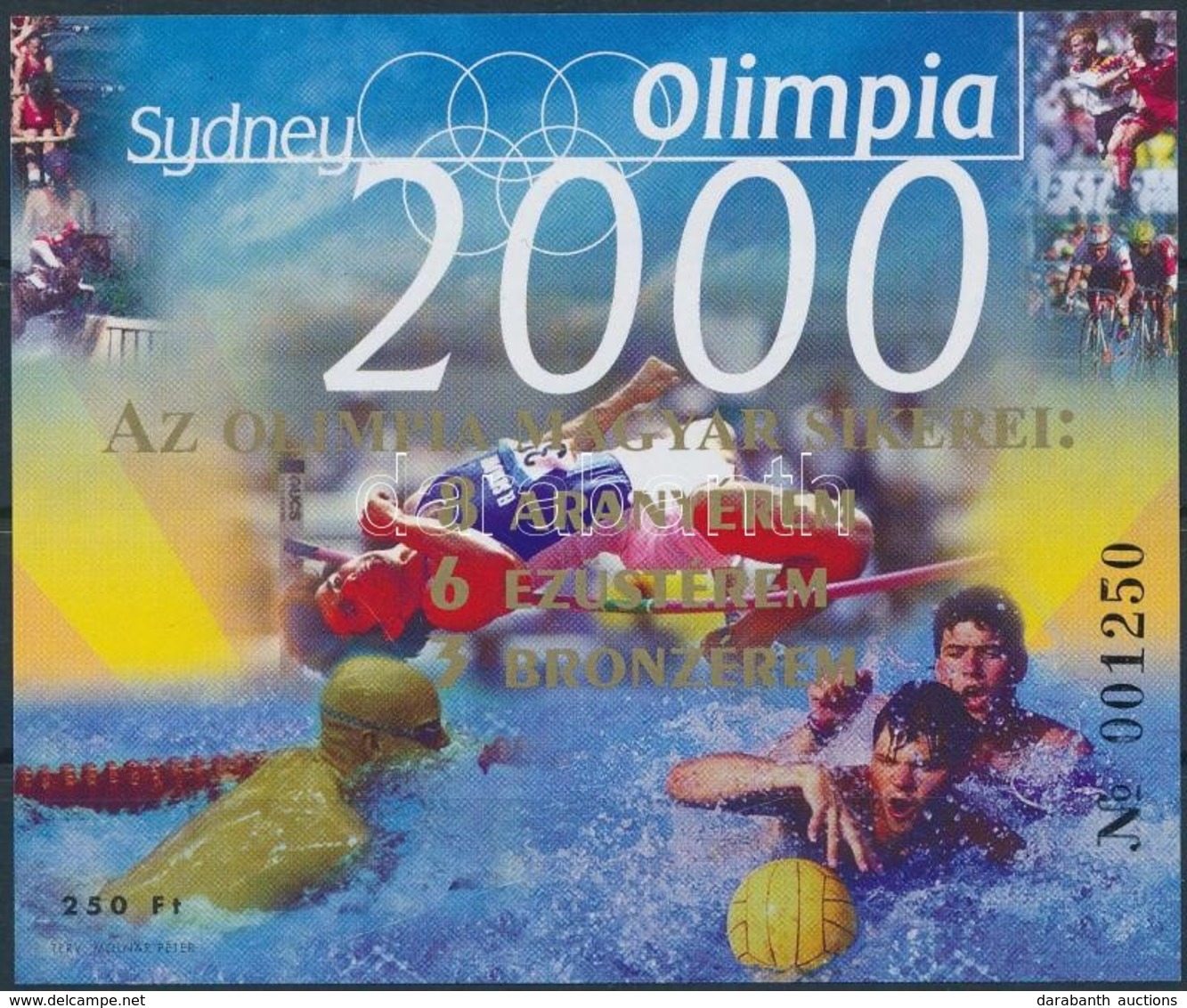 ** 2000/53 A Sydney Olimpia Magyar Sikerei Emlékív Arany Felülnyomással - Sonstige & Ohne Zuordnung