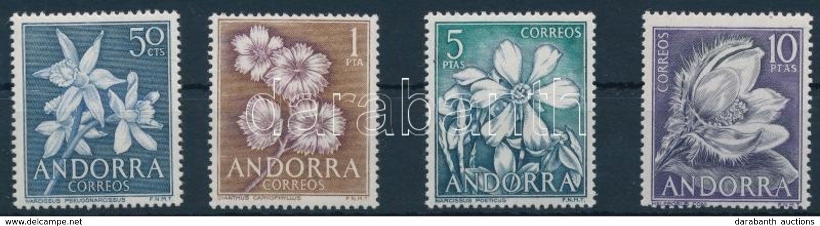 ** 1966 Virágok Sor, Flowers Set Mi 67-70 - Sonstige & Ohne Zuordnung
