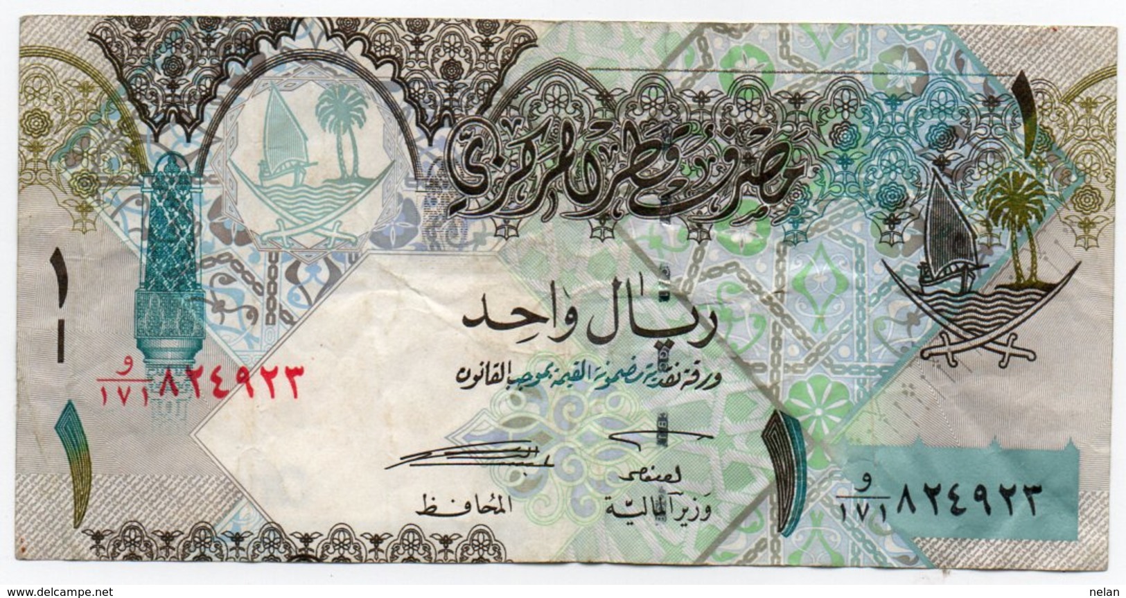 QATAR 1 RIYAL 2008 P-28  CIRCOLATED - Qatar