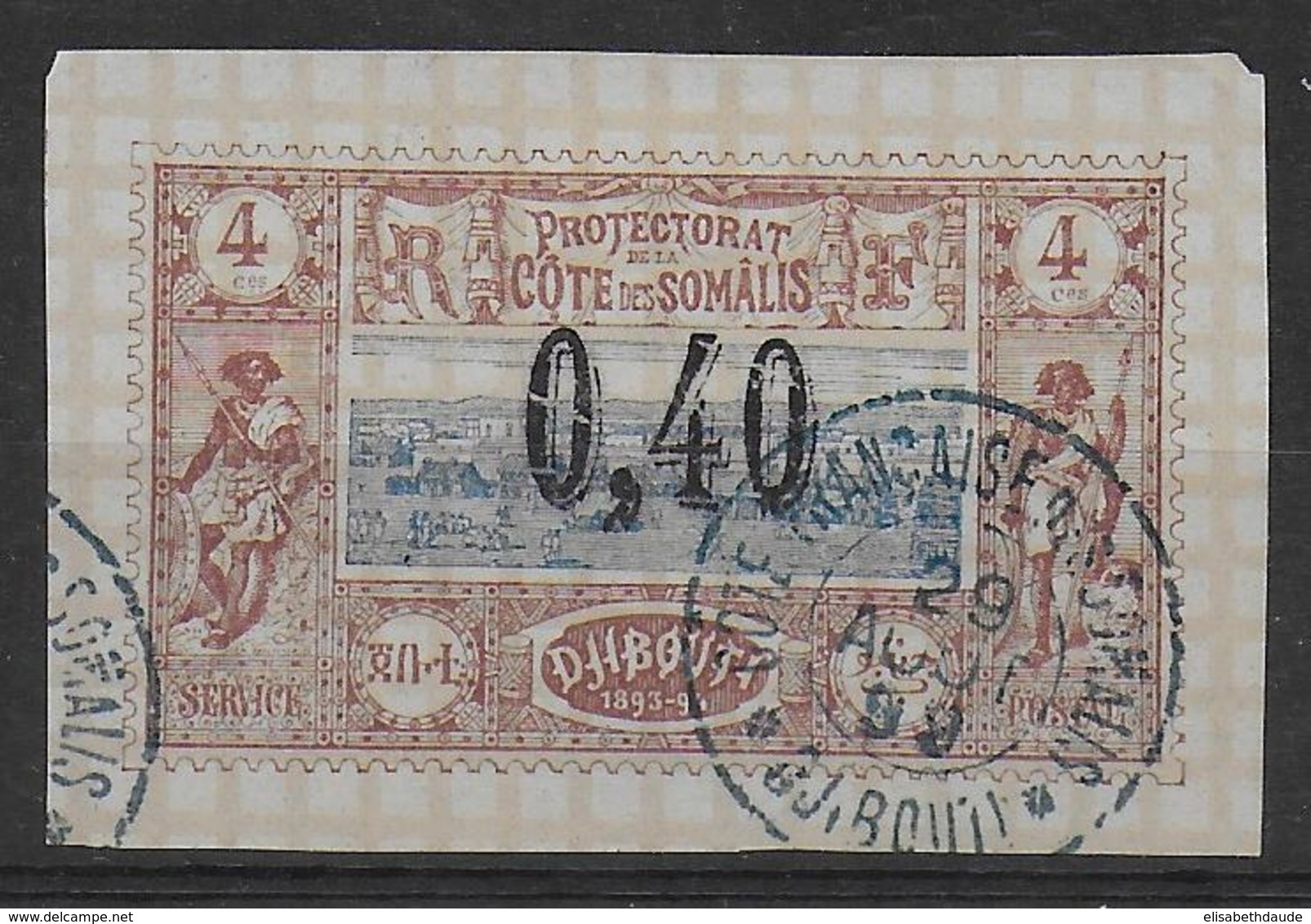COTE DES SOMALIS - 1899 - YVERT N° 22 OBLITERE - COTE = 55 EUR. - - Gebraucht