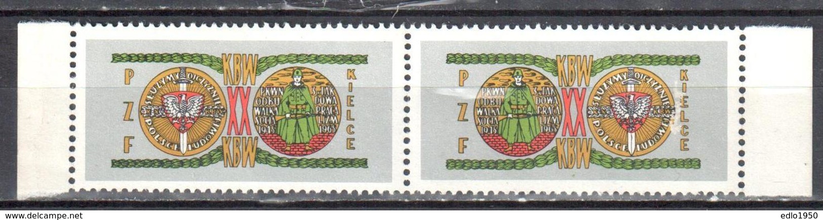 Poland-1965-helicopter- Label -2v - MNH(**) - Ohne Zuordnung