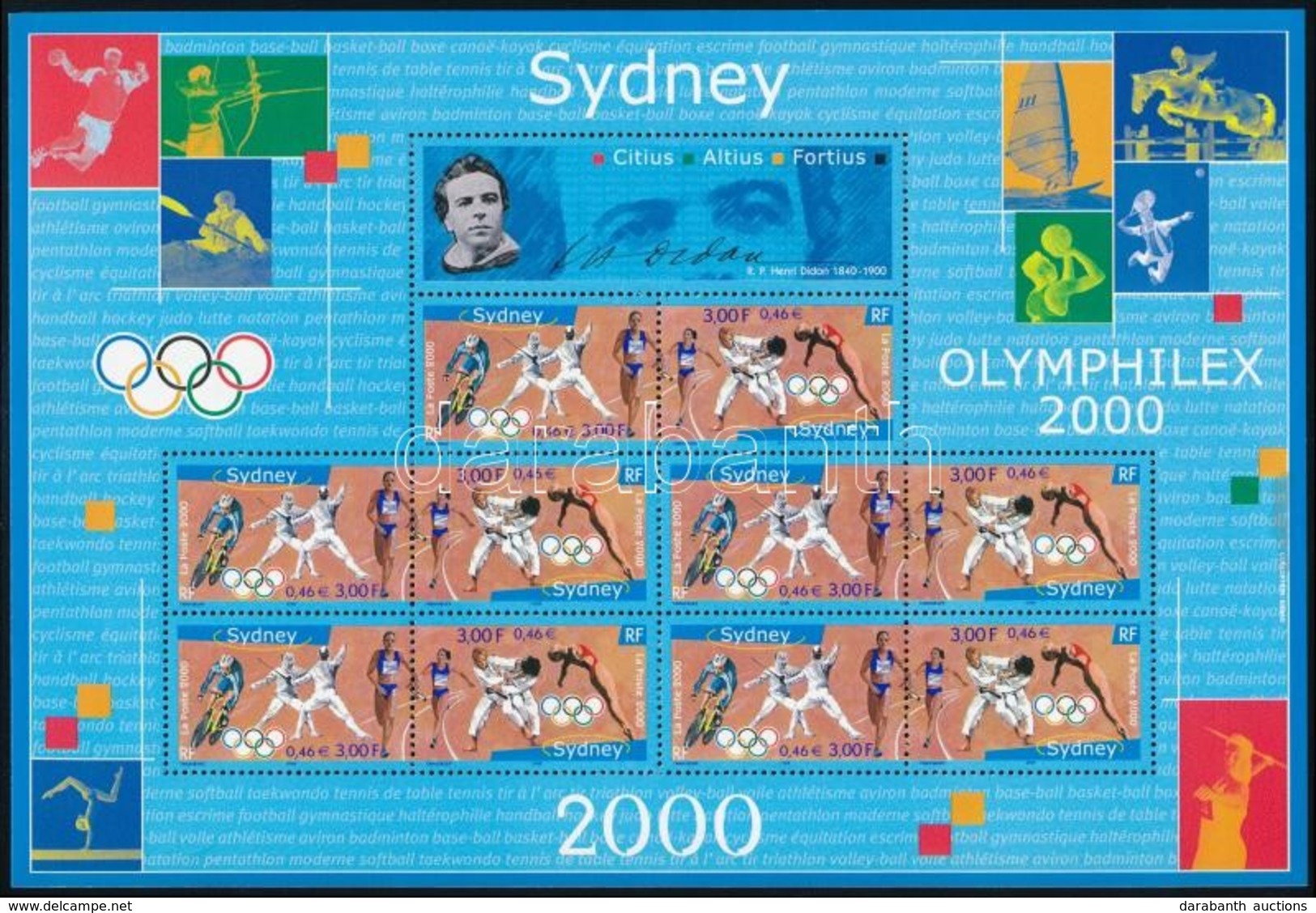** 2000 Olimpia, Sydney Kisív, Olympic Games, Sydney Mini Sheet Mi 3481-3482 - Sonstige & Ohne Zuordnung