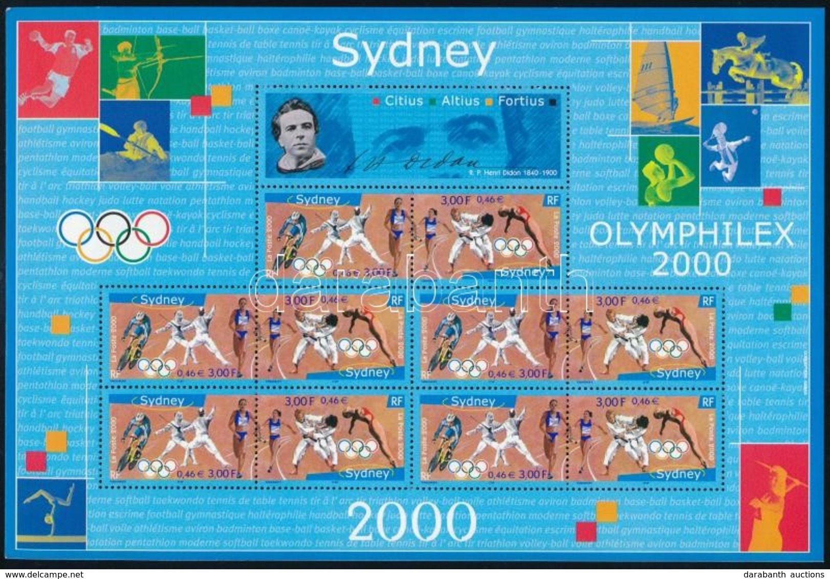 ** 2000 Olimpia, Sydney Kisív, Olympic Games, Sydney Mini Sheet Mi 3481-3482 - Sonstige & Ohne Zuordnung