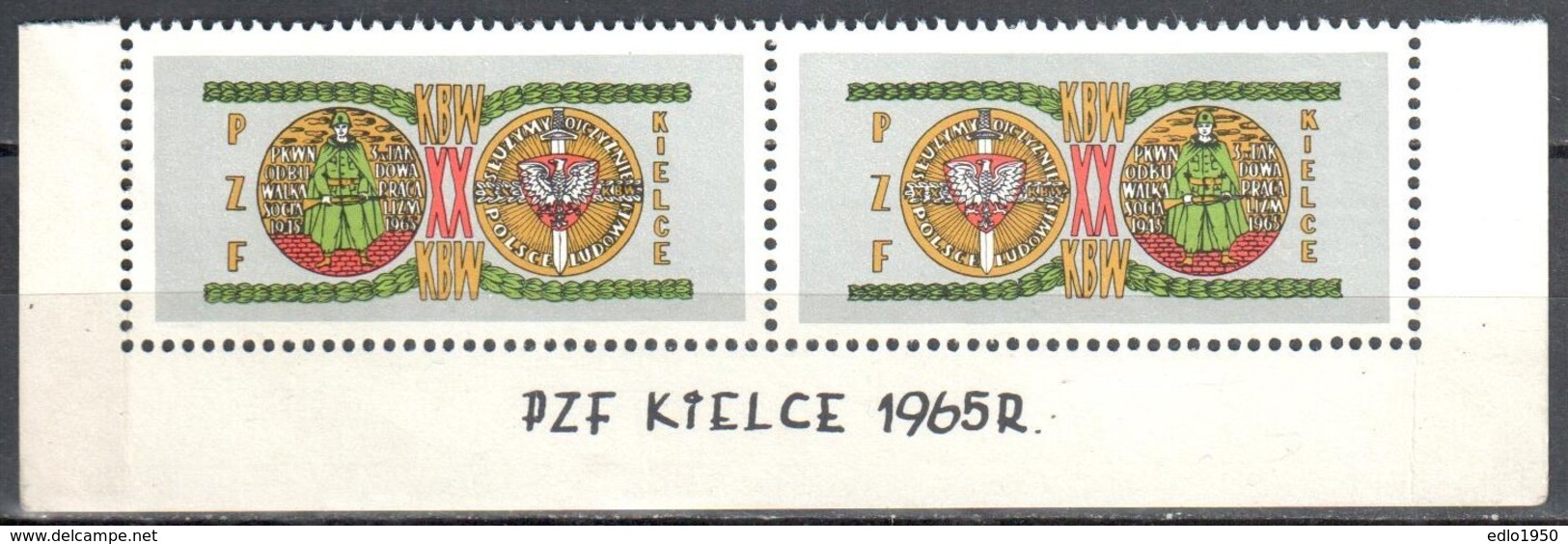 Poland-1965-helicopter- Label -2v - MNH(**) - Unclassified