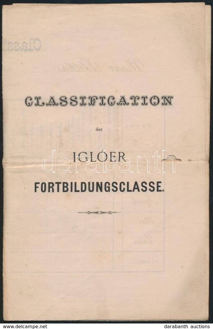 1879-80 Az Iglói Továbbképző Intézet 2 Db Bizonyítványa - Ohne Zuordnung