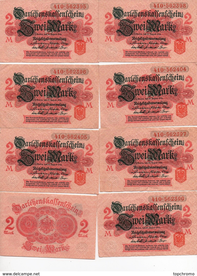 Allemagne Billet De Banque Allemand 34 Billets 1mark (2) 2 (14) 5 (2) 10 (1) 20 (10) 100 (5) - Collections