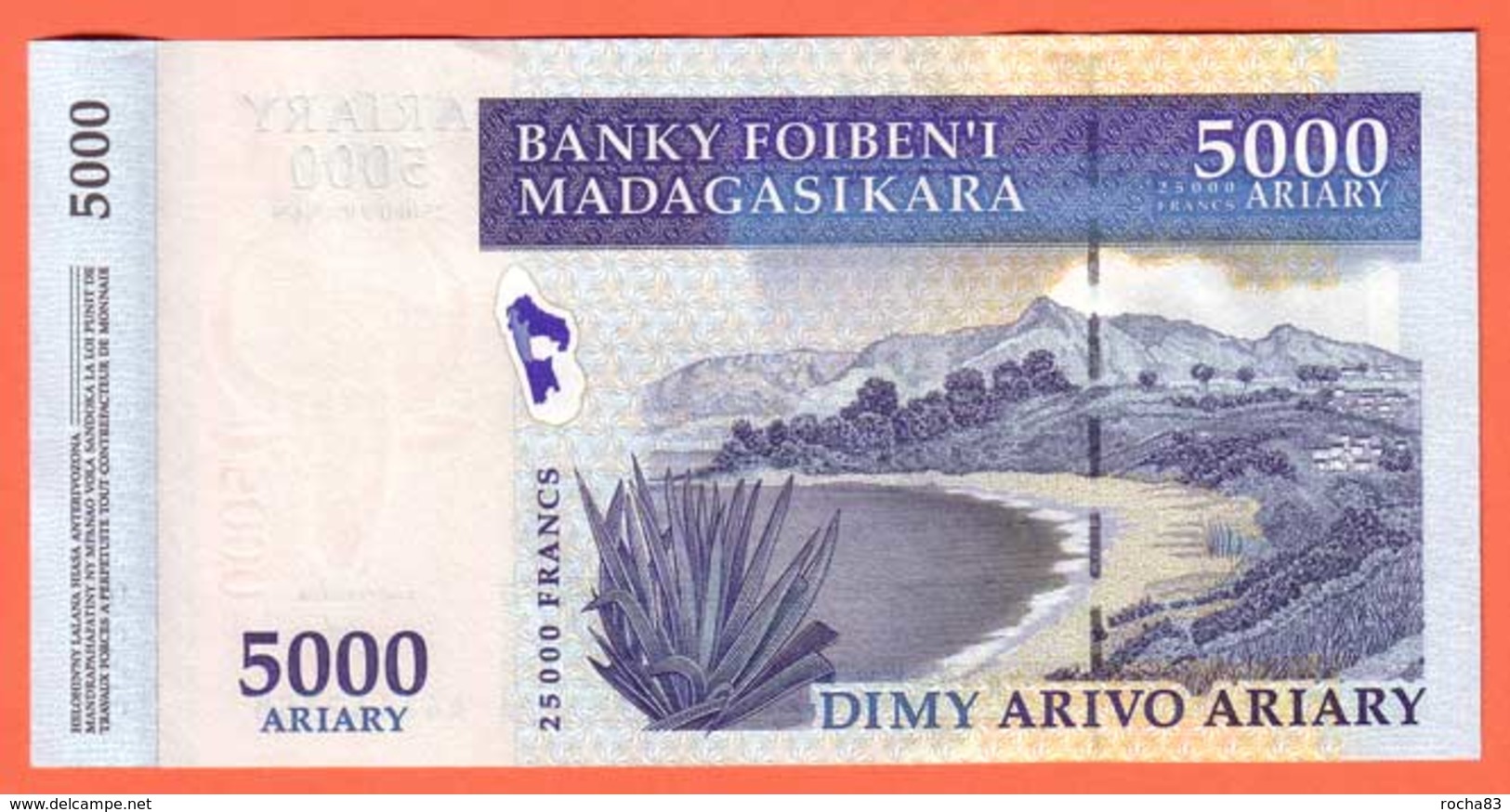 MADAGASCAR - 5.000 Ariary  De 2003 - Pick 91 - Madagascar