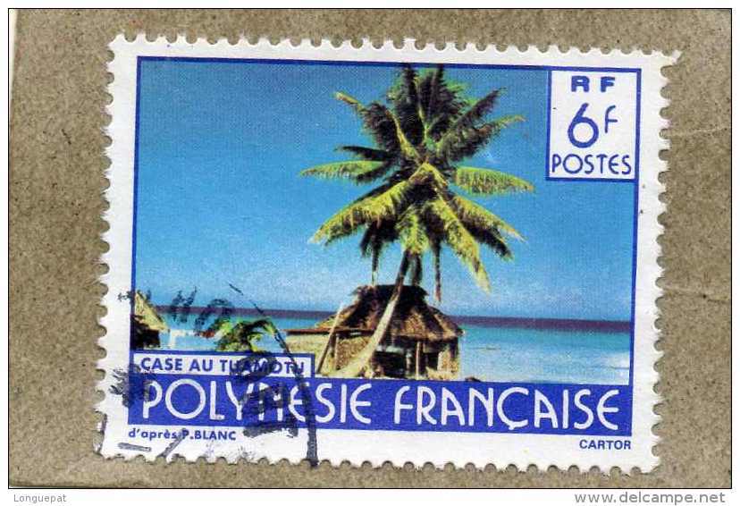 POLYNESIE  : Paysage De La Plynésie Française : Case Au Tuamotu - Signature "Cartor" - - Used Stamps