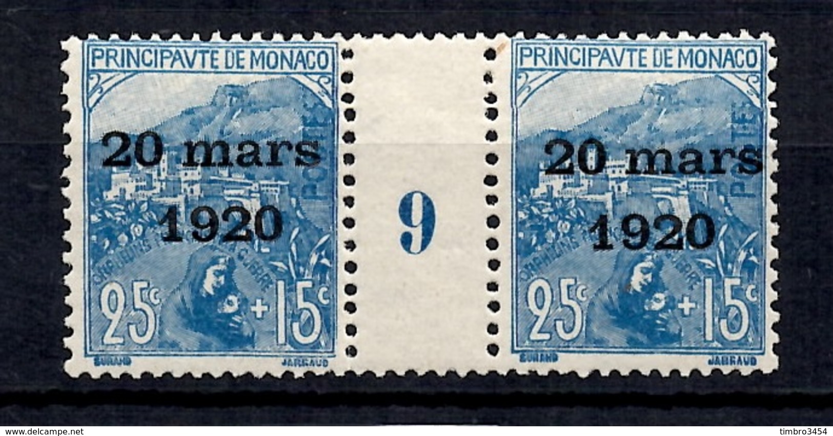 Monaco Maury N° 35 Millésime 1919 Neuf ** MNH. TB. A Saisir! - Unused Stamps