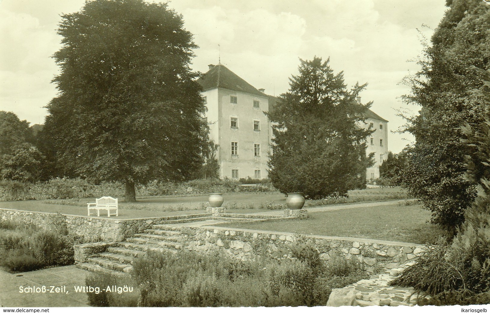ZEIL Schloß Bei Leutkirch Allgäu 1954 " Schloß Zeil " Frank.Bedarf Mit RR O Schlosspostamt >Gerolstein- Berndorf - Leutkirch I. Allg.